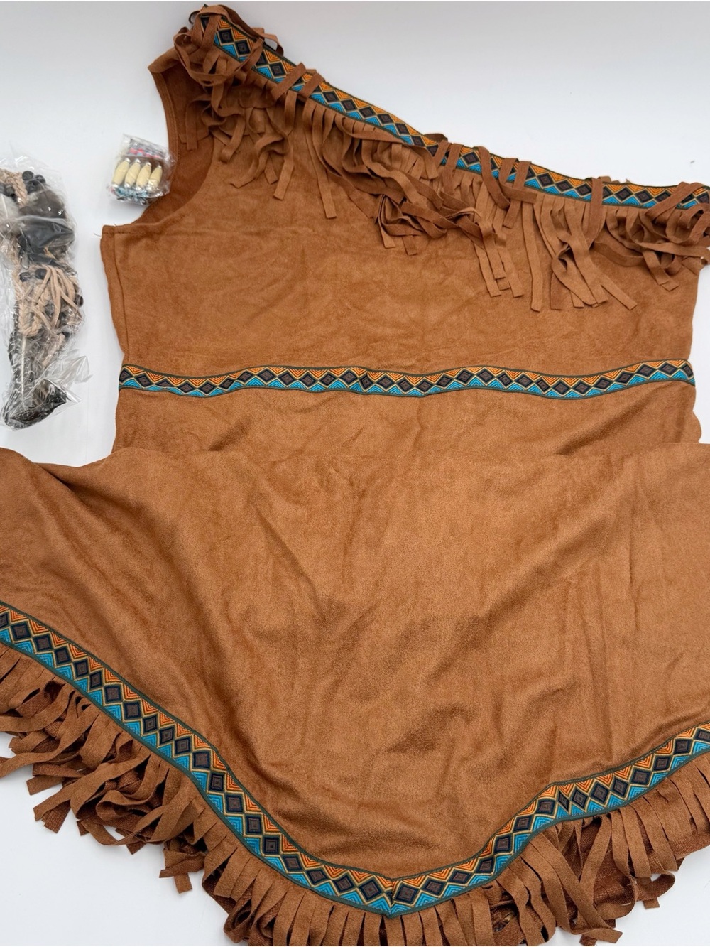 4 Pcs Native American Costume Set for Women Maiden Princess Costume Size Large - Picture 6 of 7